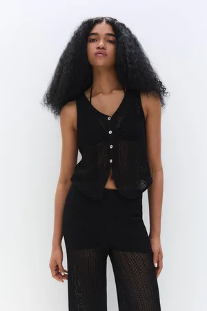 Pull&Bear Gilet In Crochet Con Bottoni