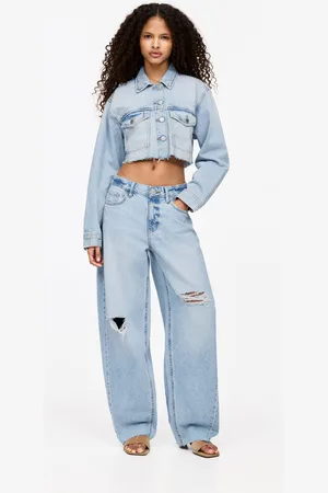 Pull&Bear Jeans Barrel Strappati