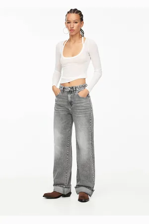 Pull&Bear Jeans Baggy Dritti Con Risvolto Sull
