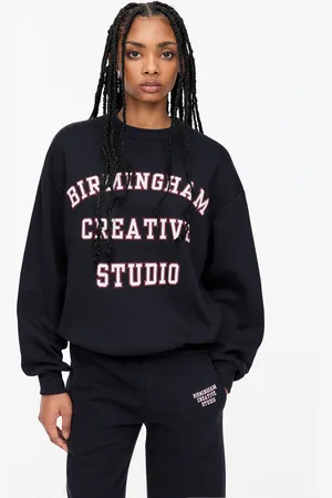 Pull&Bear Felpa Con Stampa Grafica Varsity