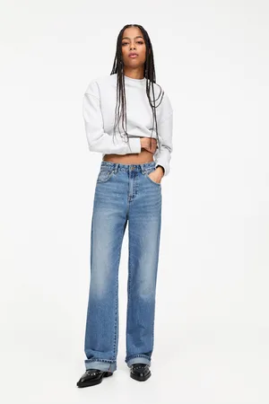 Pull&Bear Jeans Baggy Dritti Con Risvolto Sull