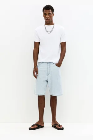 Pull&Bear Bermuda Di Jeans Baggy Jacquard