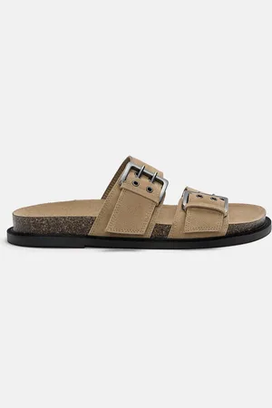 Pull&Bear Sandali Bassi Con Fibbie In Pelle