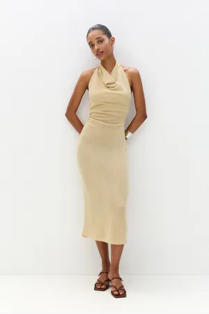 Pull&Bear Vestito Midi Punto Tagliato