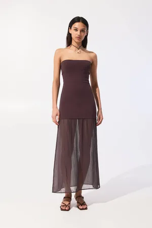 Pull&Bear Vestito Midi In Doppio Tessuto