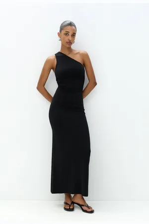 Pull&Bear Vestito Midi Asimmetrico Arricciato