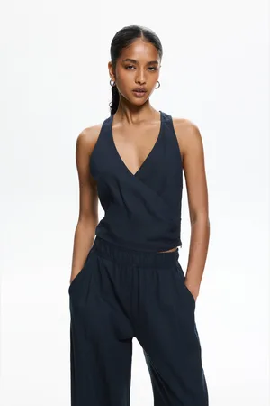 Pull&Bear Top Incrociato Con Lino