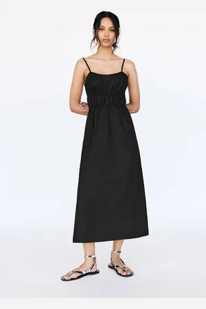 Pull&Bear Vestito Midi Arricciato In Vita
