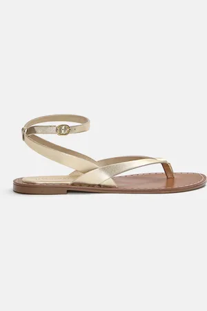 Pull&Bear Sandali Bassi Dorati In Pelle