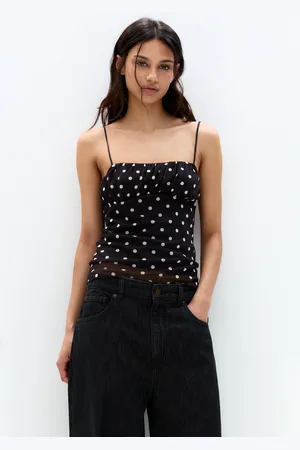 Pull&Bear Top A Pois Con Spalline