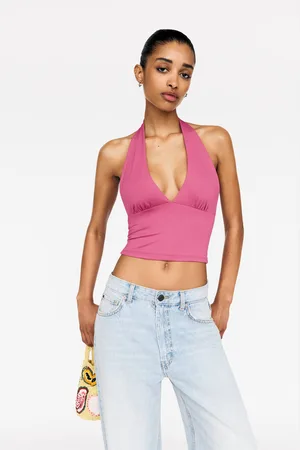 Pull&Bear Top Halter Con Schiena Scoperta