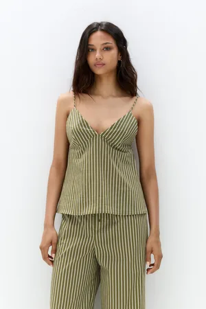 Pull&Bear Top A Righe Con Bretelline