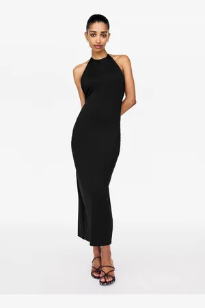 Pull&Bear Vestito Midi In Poliammide Con Collo Halter