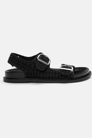 Pull&Bear Sandali Bassi Con Fibbie In Tessuto
