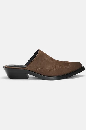 Pull&Bear Sabot Cowboy In Pelle