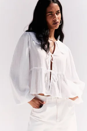Pull&Bear Blusa Con Maniche A Sbuffo In Plumetis