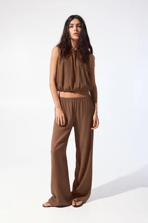 Pull&Bear Pantaloni Pigiama Misto Lino