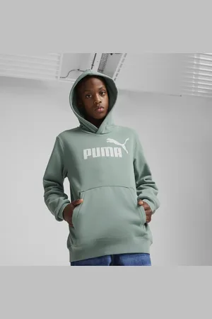PUMA Felpa in pile con cappuccio e logo ESS N. 1 per ragazzi