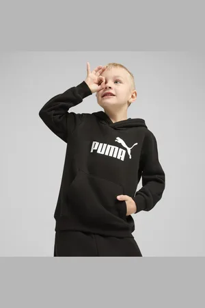 PUMA Felpa con cappuccio in pile con logo ESS N. 1 per bambini