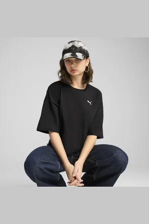 PUMA T-shirt cropped oversize WARDROBE ESS da donna