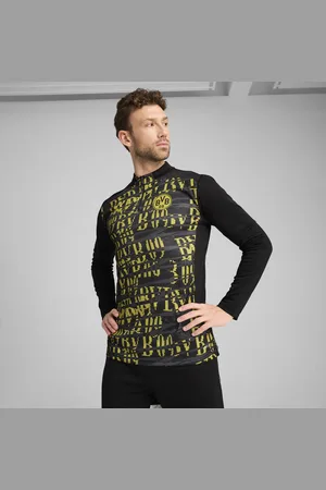 PUMA Maglia pre-partita con zip a un quarto Borussia Dortmund da uomo