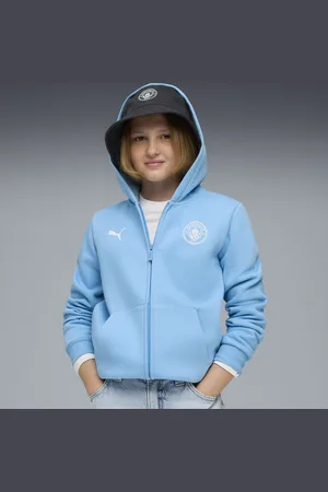 PUMA Giacca con cappuccio Manchester City FtblEssentials per ragazzi