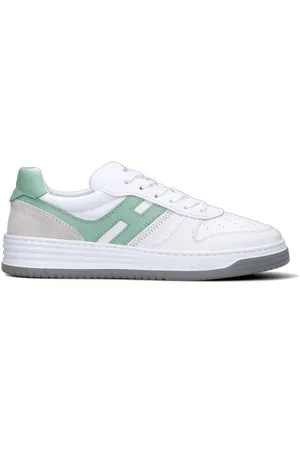 Hogan Sneaker uomo bianca/acquamarina in pelle