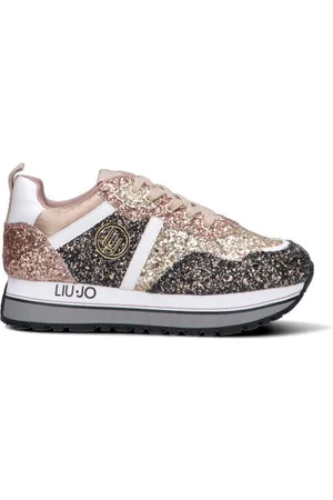 Liu Jo Me Contro Te Sneakers Basse Nero, Sneakers Basse Bambina 50% Pelle  50% Glitter