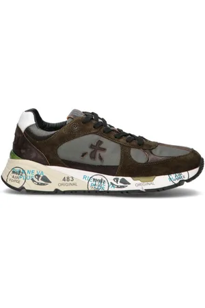Premiata Sneaker uomo /grigia/verde militare in pelle