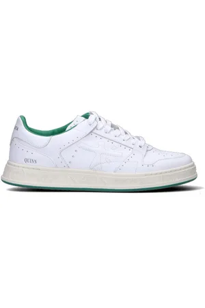 Premiata Sneaker uomo bianca/verde in pelle