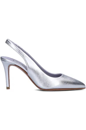 Albano Slingback donna argento in pelle