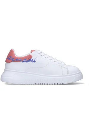 Emporio Armani Sneaker donna bianca/rosa in pelle