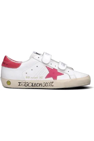 Golden Goose Sneaker ragazza bianca/fucsia in pelle