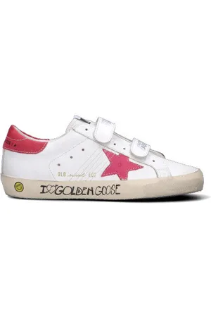 Golden Goose Sneaker bimba bianca/fucsia in pelle