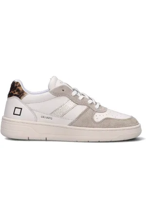D.A.T.E. Sneaker donna bianca/beige in pelle