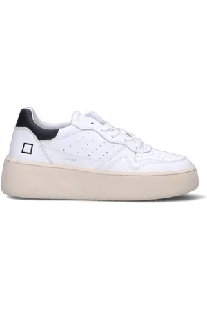 D.A.T.E. Sneaker donna bianca/nera in pelle
