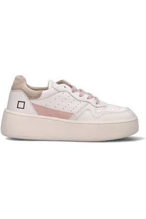 D.A.T.E. Sneaker donna panna/rosa in pelle