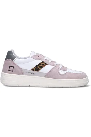 D.A.T.E. Sneaker donna bianca/rosa in pelle