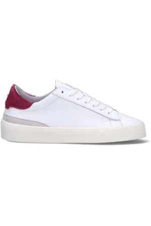 D.A.T.E. Sneaker donna bianca/magenta in pelle