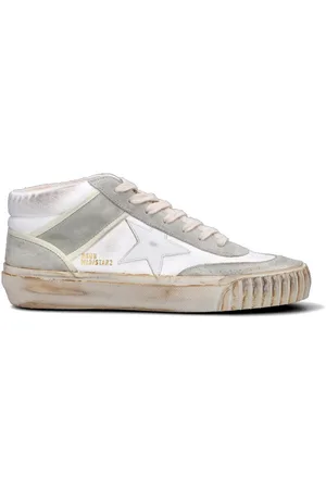Golden Goose MID-STAR Sneaker uomo bianca/grigia in pelle