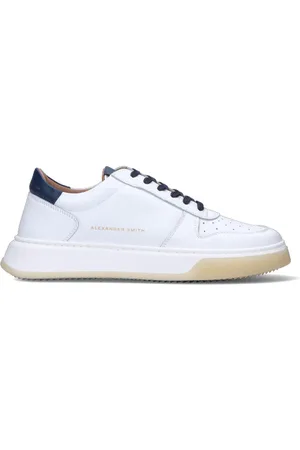 Alexander Smith Sneaker uomo bianca/blu in pelle