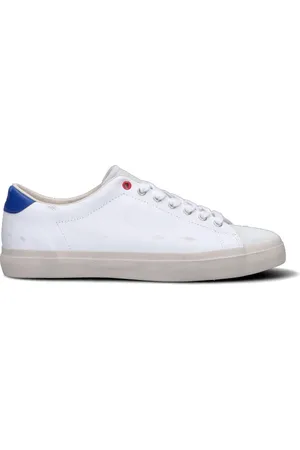 Ralph Lauren POLO Sneaker uomo bianca/blu in suede