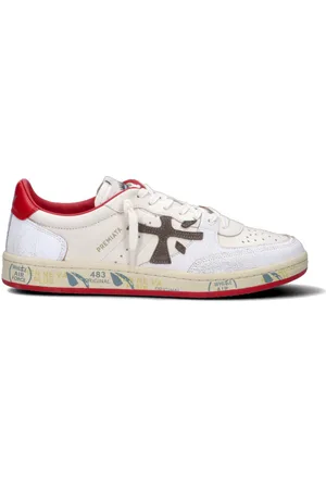 Premiata Sneaker uomo bianca/rossa/ in pelle
