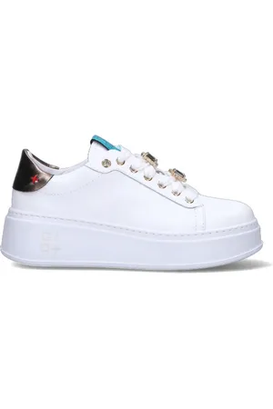 Gio+ Sneaker donna bianca/oro in pelle
