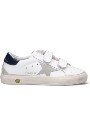 Golden Goose MAY SCHOOL Sneaker bianca ragazzo in pelle