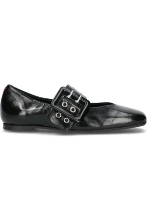 HALMANERA Ballerina donna nera in pelle