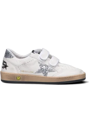 Golden Goose BALL STAR STRAP Sneaker ragazza bianca/argento in pelle