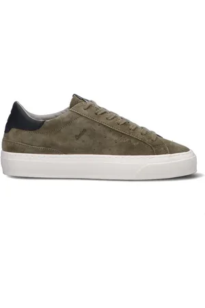 D.A.T.E. SONICA Sneaker uomo army in suede
