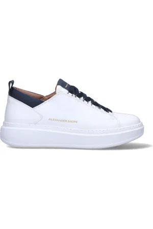 Alexander Smith Sneaker uomo bianca/blu in pelle