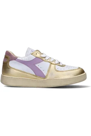 Diadora Sneaker donna oro/lilla in pelle